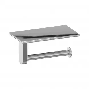 Brauer Chrome Edition Toilet roll holder with shelf - chrome