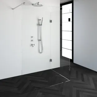 Brauer Complete Profileless Walk-in Shower Reversed - 100x140 cm - Chrome