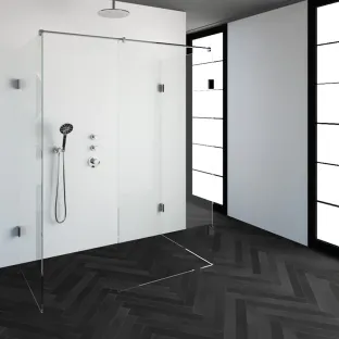 Brauer Complete Profileless Walk-in Shower XL - 90x160 cm - Chrome