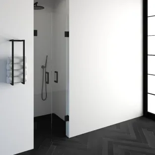 Brauer Complete Profileless Swing Doors - 60 cm - Matt Black