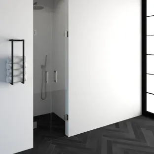 Brauer Complete Profileless Swing Doors - 60 cm - Brushed Stainless Steel