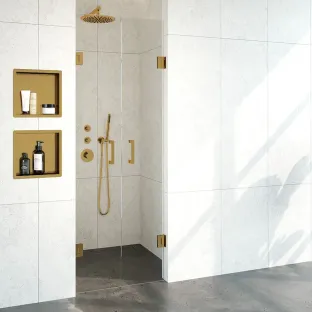 Brauer Complete Profileless Swing Doors - 70 cm - Gold