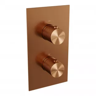 Brauer Copper Carving 3-way built-in thermostat - with built-in part - brushed copper PVD