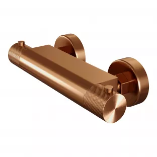 Brauer Copper Carving Surface-mounted Thermostatic Faucet - Brushed Copper PVD