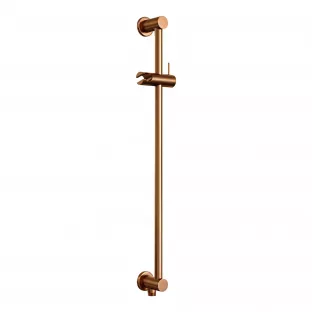 Brauer Copper Edition slide bar with integrated water outlet - 70 cm - brushed copper PVD