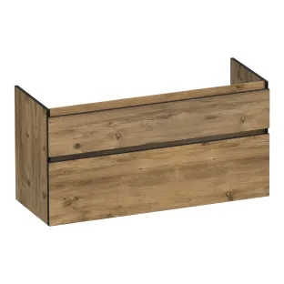 Brauer Delight Edge washbasin cabinet - 120x46x60 cm - 2 drawers handleless - 1 siphon recess - MFC - Chateau