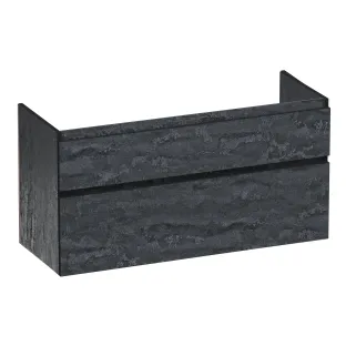 Brauer Delight Edge washbasin cabinet - 120x46x60 cm - 2 drawers handleless - 1 siphon recess - MFC - Damascus