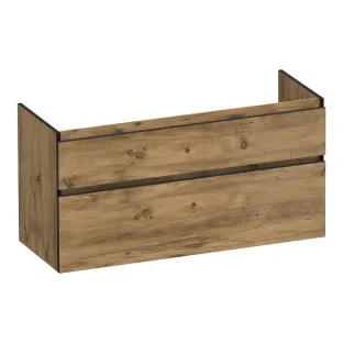 Brauer Delight Edge washbasin cabinet - 120x46x60 cm - 2 drawers handleless - 2 siphon cut-outs - MFC - Chateau