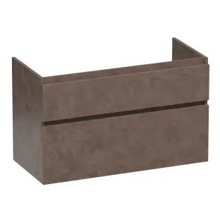 Brauer Delight washbasin cabinet - 100x46x60 cm - 2 drawers without handles - soft close - 1 siphon recess - MFC - Erosion
