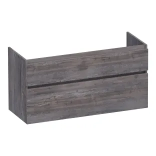 Brauer Delight washbasin cabinet - 120x46x60 cm - 2 drawers without handles - soft close - 1 siphon recess - MFC - Driftwood