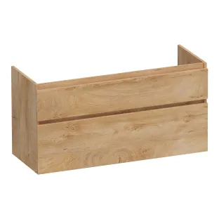 Brauer Delight washbasin cabinet - 120x46x60 cm - 2 drawers handleless - soft close - 1 siphon recess - MFC - Forest Tan