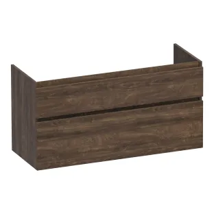 Brauer Delight washbasin cabinet - 120x46x60 cm - 2 drawers without handles - soft close - 1 siphon recess - MFC - Grove
