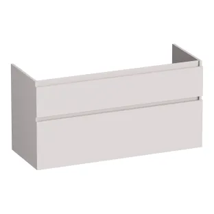 Brauer Delight washbasin cabinet - 120x46x60 cm - 2 drawers without handles - soft close - 2 siphon cut-outs - MDF lacquered - Matt Sand
