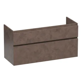 Brauer Delight washbasin cabinet - 120x46x60 cm - 2 drawers handleless - soft close - 2 siphon cut-outs - MFC - Erosion