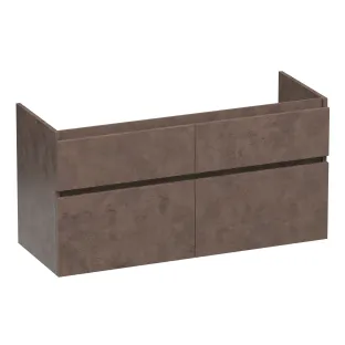 Brauer Delight washbasin cabinet - 120x46x60 cm - 4 drawers handleless - soft close - 2 siphon cut-outs - MFC - Erosion