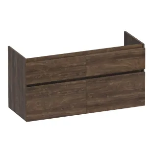 Brauer Delight washbasin cabinet - 120x46x60 cm - 4 drawers without handles - soft close - 2 siphon cut-outs - MFC - Grove
