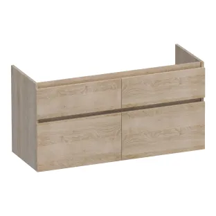 Brauer Delight washbasin cabinet - 120x46x60 cm - 4 drawers handleless - soft close - 2 siphon cut-outs - MFC - Sunlit