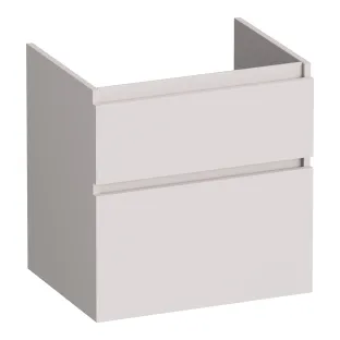 Brauer Delight washbasin cabinet - 60x46x60 cm - 2 drawers without handles - soft close - 1 siphon recess - MDF lacquered - Matt Sand