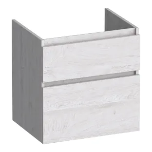 Brauer Delight washbasin cabinet - 60x46x60 cm - 2 drawers handleless - soft close - 1 siphon recess - MFC - Forest Seashell