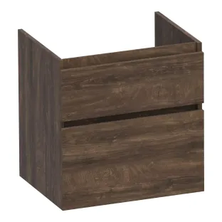 Brauer Delight washbasin cabinet - 60x46x60 cm - 2 drawers without handles - soft close - 1 siphon recess - MFC - Grove