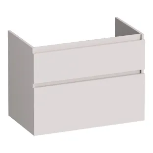 Brauer Delight washbasin cabinet - 80x46x60 cm - 2 drawers without handles - soft close - 1 siphon recess - MDF lacquered - Matt Sand