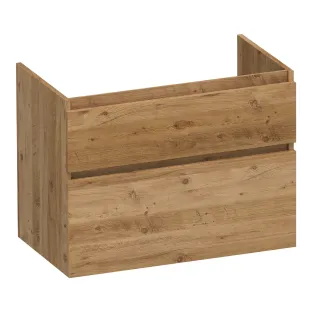 Brauer Delight washbasin cabinet - 80x46x60 cm - 2 drawers handleless - soft close - 1 siphon recess - MFC - Chateau