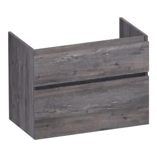 Brauer Delight washbasin cabinet - 80x46x60 cm - 2 drawers without handles - soft close - 1 siphon recess - MFC - Driftwood
