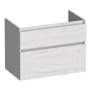 Brauer Delight washbasin cabinet - 80x46x60 cm - 2 drawers handleless - soft close - 1 siphon recess - MFC - Forest Seashell