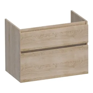 Brauer Delight washbasin cabinet - 80x46x60 cm - 2 drawers handleless - soft close - 1 siphon recess - MFC - Sunlit