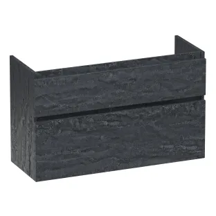 Brauer Delight wastafelonderkast ondiep - 100x39x60 cm - 2 laden greeploos - softclose - 1 sifonuitsparing - MFC - Damascus