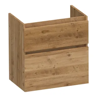 Brauer Delight wastafelonderkast ondiep - 60x39x60 cm - 2 laden greeploos - softclose - 1 sifonuitsparing - MFC - Chateau