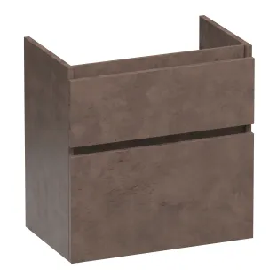 Brauer Delight washbasin cabinet shallow - 60x39x60 cm - 2 drawers handleless - softclose - 1 siphon recess - MFC - Erosion