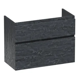 Brauer Delight washbasin cabinet shallow - 80x39x60 cm - 2 drawers handleless - softclose - 1 siphon recess - MFC - Damascus