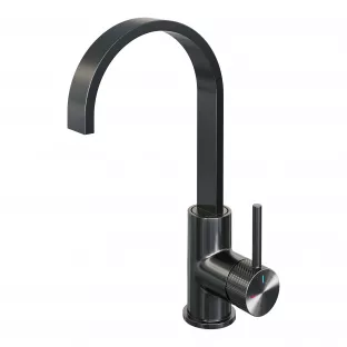 Brauer Edition high washbasin mixer - surface mounted - swivel - flat spout - Carving - brushed gunmetal PVD