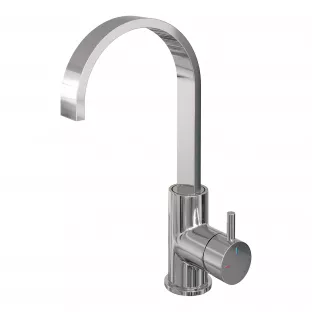 Brauer Edition high washbasin mixer - surface mounted - swivel - flat spout - model B - chrome