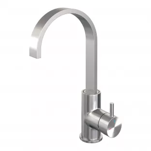 Brauer Edition high washbasin mixer - surface mounted - swivel - flat spout - model B - brushed stainless steel PVD