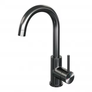 Brauer Edition high washbasin mixer - surface mounted - swivel - round spout - model A - brushed gunmetal PVD