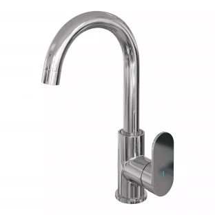 Brauer Edition high washbasin mixer - surface mounted - swivel - round spout - model C - chrome