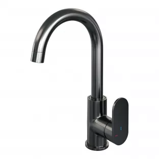 Brauer Edition high washbasin mixer - surface mounted - swivel - round spout - model C - brushed gunmetal PVD