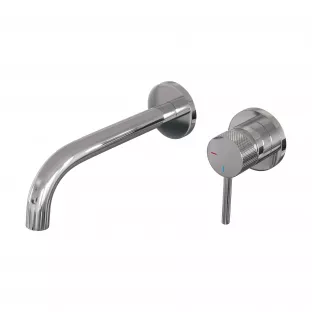 Brauer Edition built-in basin mixer - curved spout - rosettes - Carving - lever right - chrome