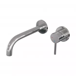 Brauer Edition built-in basin mixer - curved spout - rosettes - model A - lever right - chrome