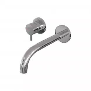 Brauer Edition built-in basin mixer - curved spout - rosettes - model B - lever left - chrome