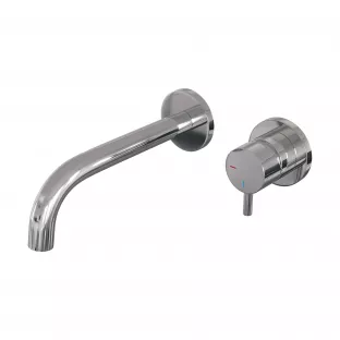 Brauer Edition built-in basin mixer - curved spout - rosettes - model B - lever right - chrome