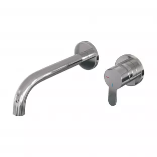 Brauer Edition built-in basin mixer - curved spout - rosettes - model D - lever right - chrome