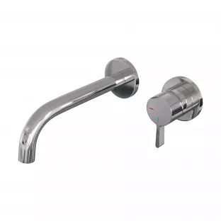 Brauer Edition built-in basin mixer - curved spout - rosettes - model E - lever right - chrome