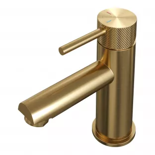 Brauer Edition low washbasin mixer - surface mounted - Carving - brushed gold PVD