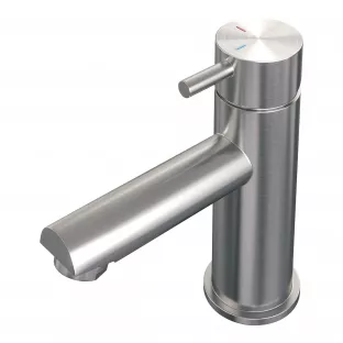 Brauer Edition low washbasin mixer - surface mounted - model B - brushed stainless steel PVD