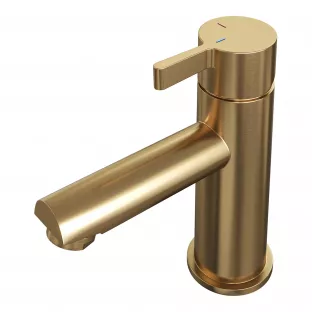 Brauer Edition low washbasin mixer - surface mounted - model E - brushed gold PVD