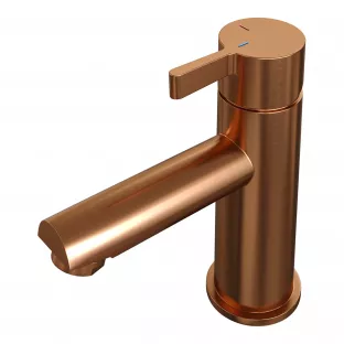 Brauer Edition low washbasin mixer - surface mounted - model E - brushed copper PVD