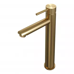 Brauer Edition raised basin mixer - surface mounted - Carving - brushed gold PVD